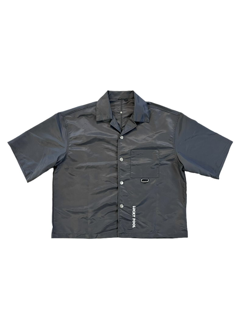Nylon Boxy Button Down