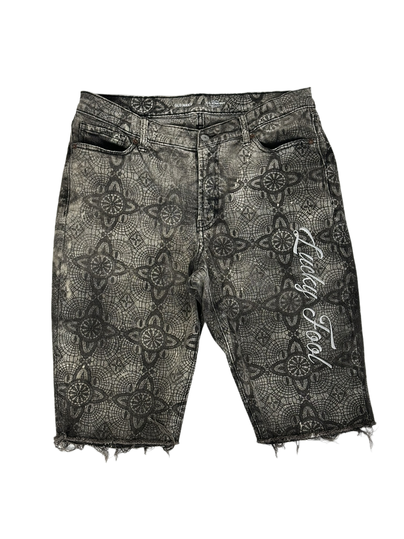 Reworked Distressed Denim Jorts